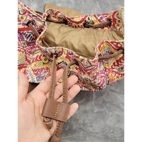 Sakroots Artist Circle Flap Backpack Bag With Matching Pouch,‎ Drawstring